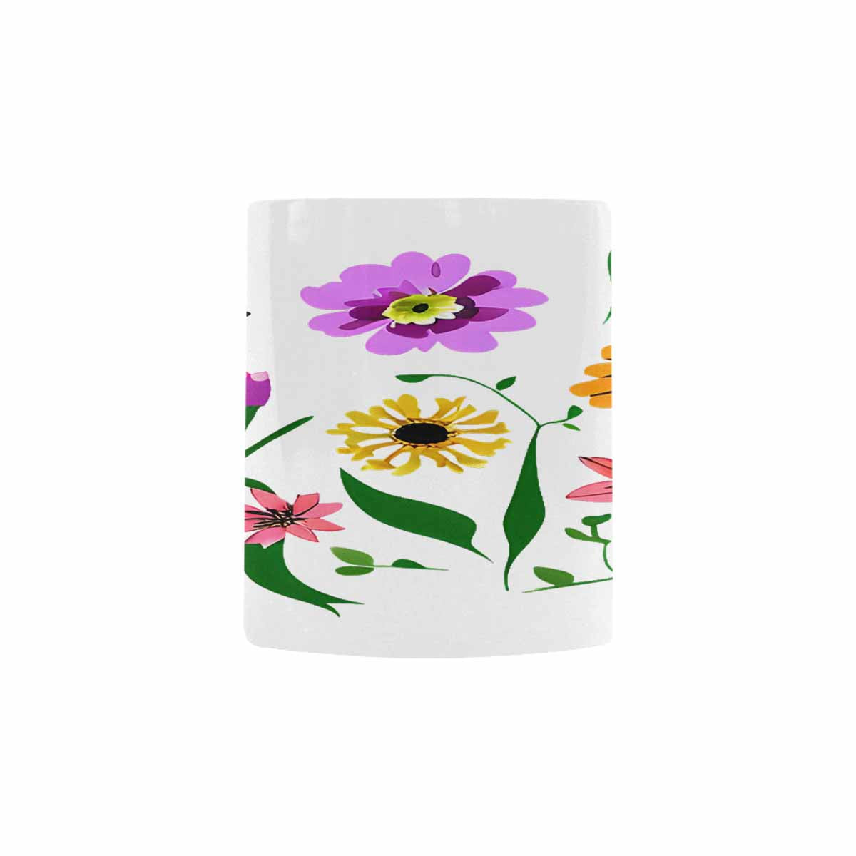 USA made Quality Mug, coffee mug, tea cup, Bright florals, Set 2, design 92