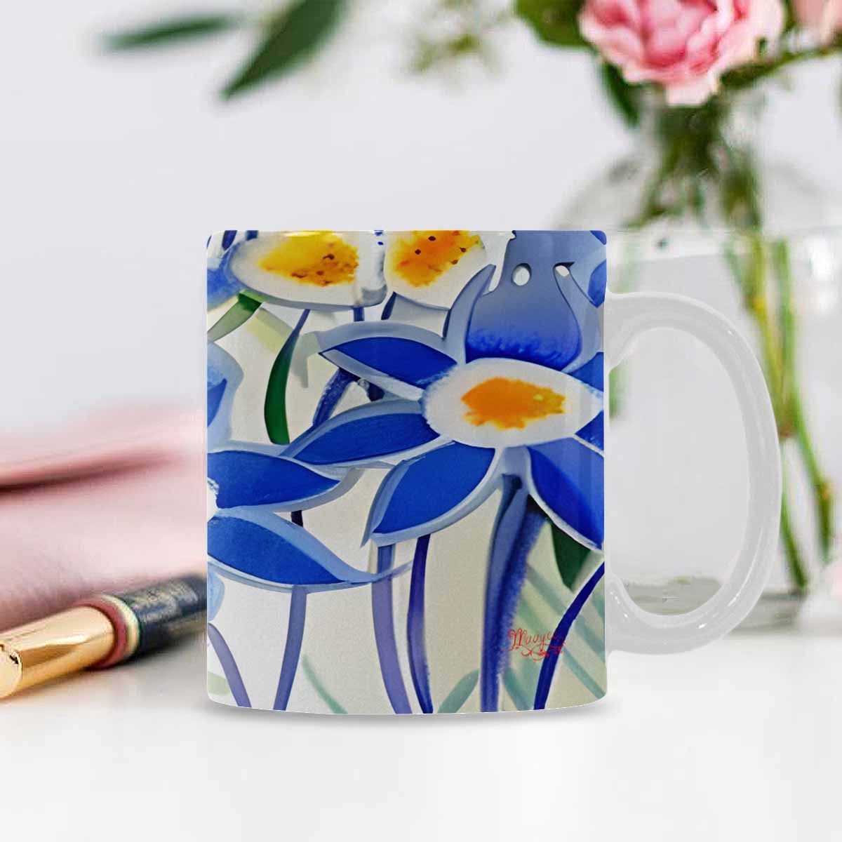 Quality Mug, coffee mug, tea cup, Bright florals, Set 1, Design 46