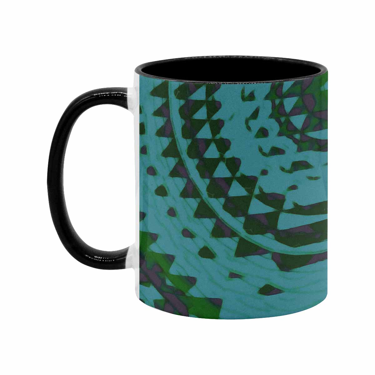 Coffee Mug, tea cup, black core, abstract, design 124