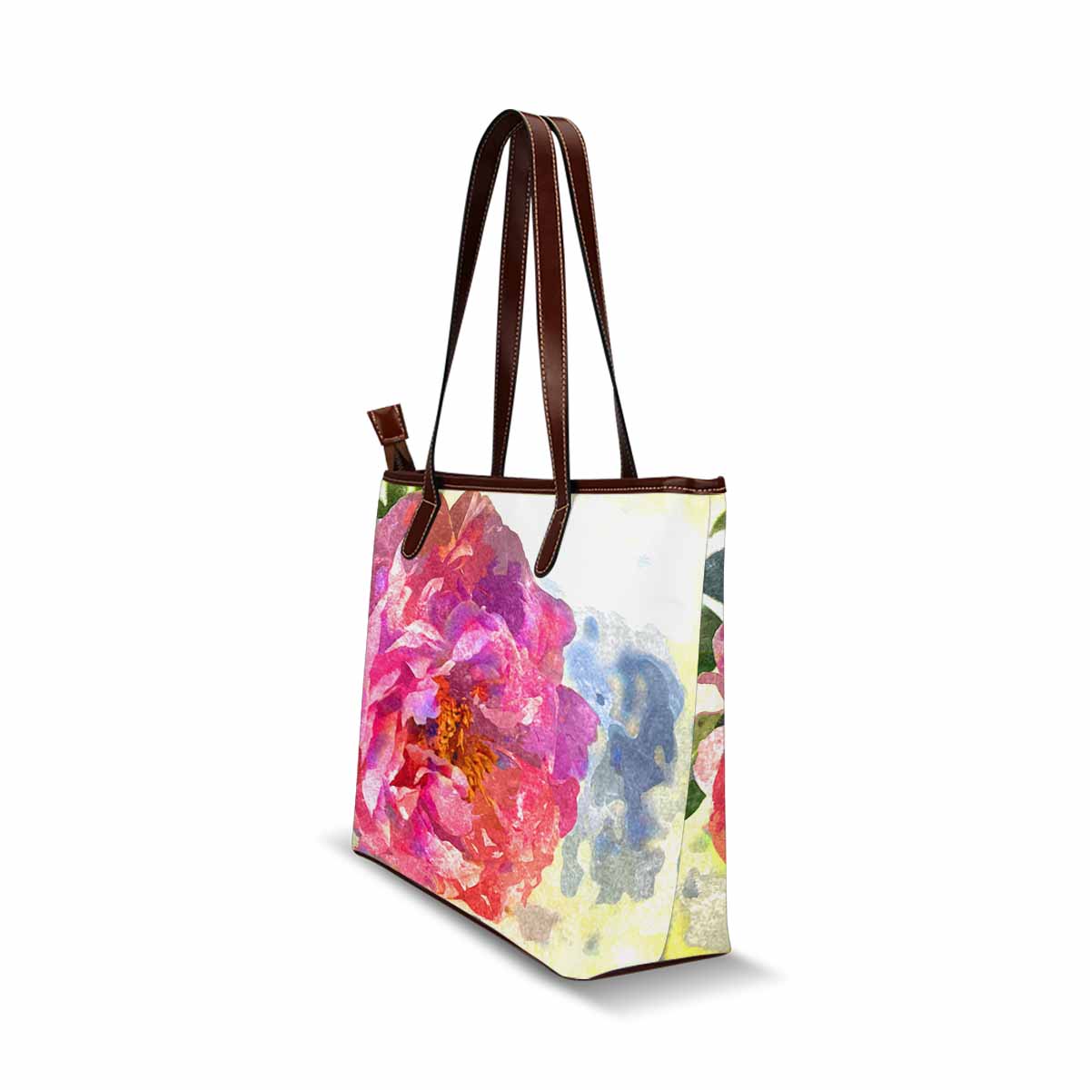 Classic Fabric handbag, watercolor floral, design 159