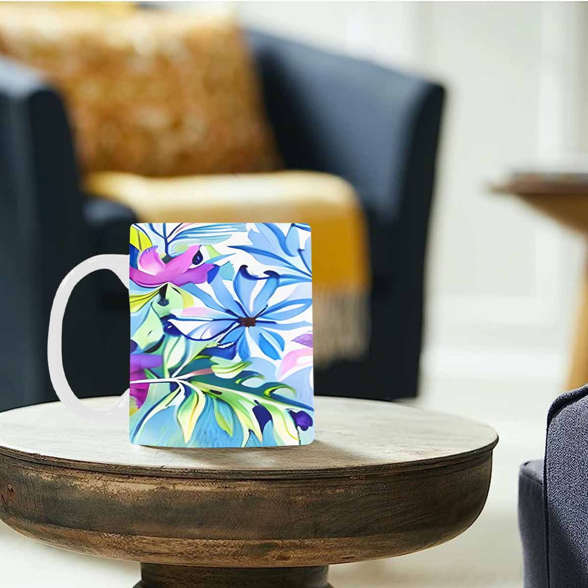 Quality Mug, coffee mug, tea cup, Bright florals, Set 1, Design 14