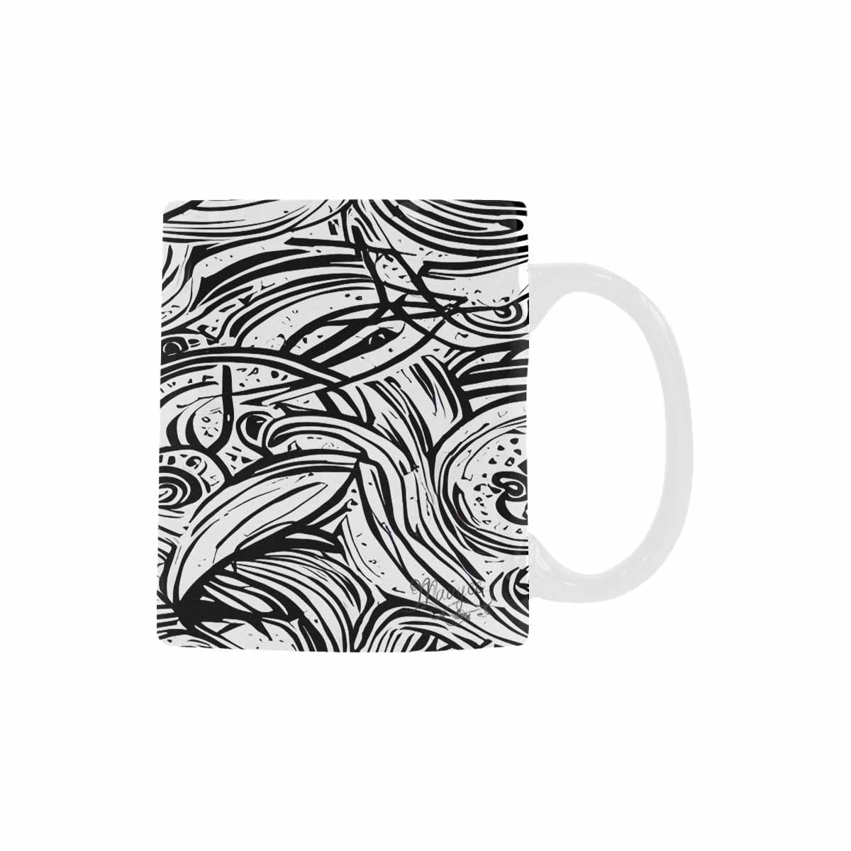 Quality Mug, coffee mug, tea cup, B & W Abstract, Set 1, design 35