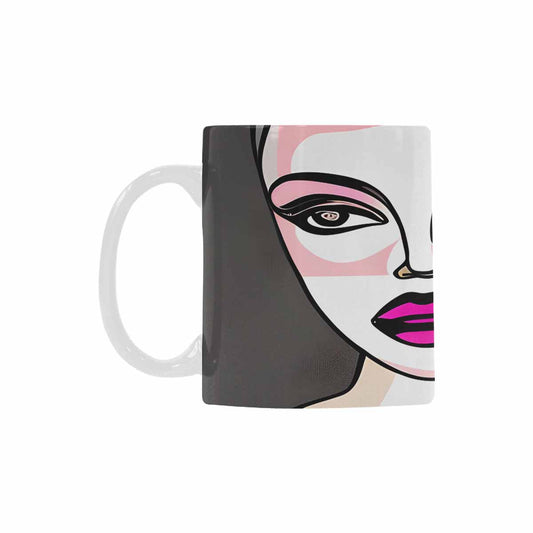 Coffee Mug, tea cup,caucasian Face, design 52