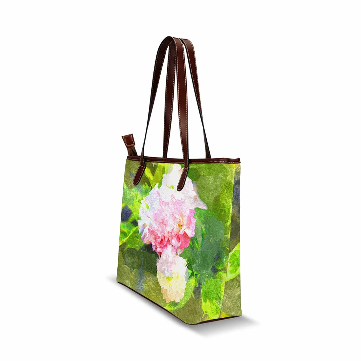 Classic Fabric handbag, watercolor floral, design 75