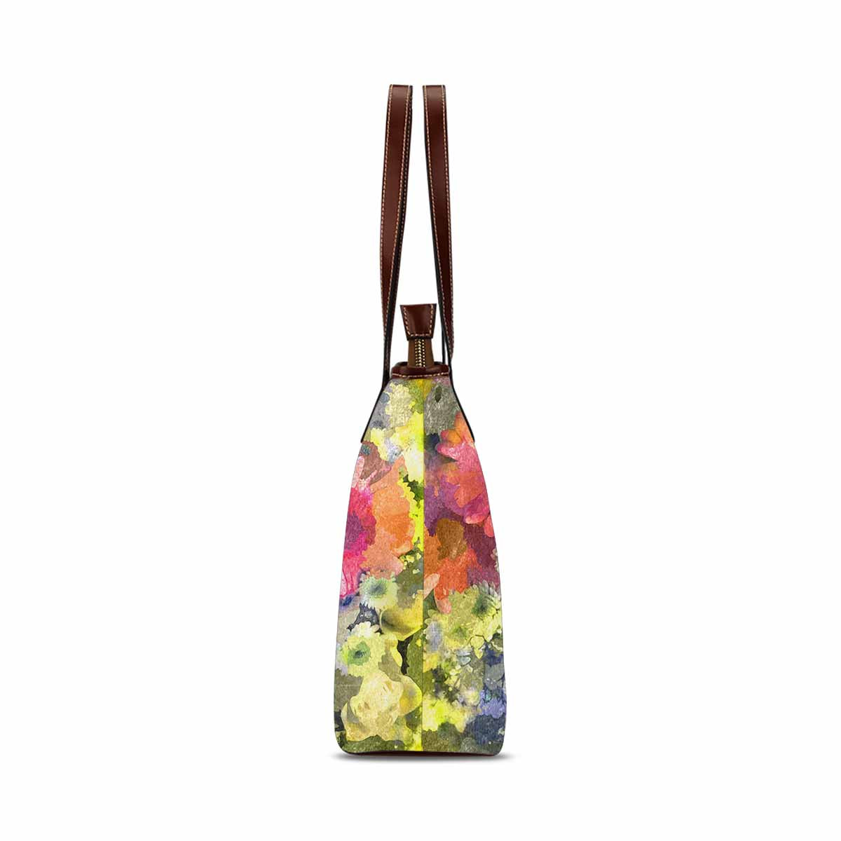 Classic Fabric handbag, watercolor floral, design 17