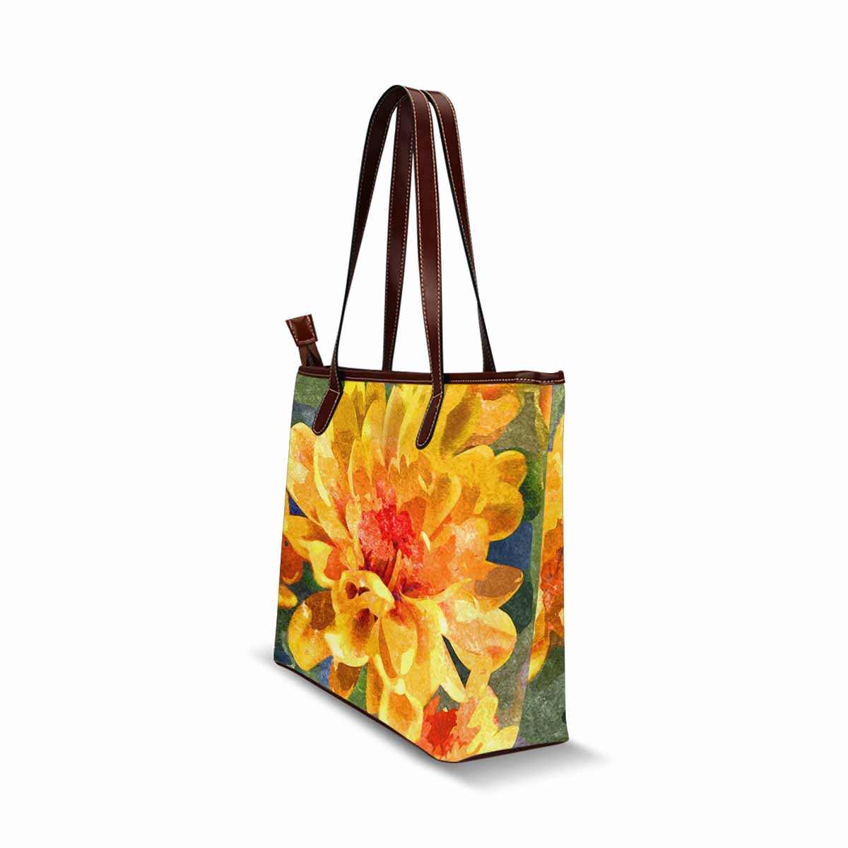 Classic Fabric handbag, watercolor floral, design 41