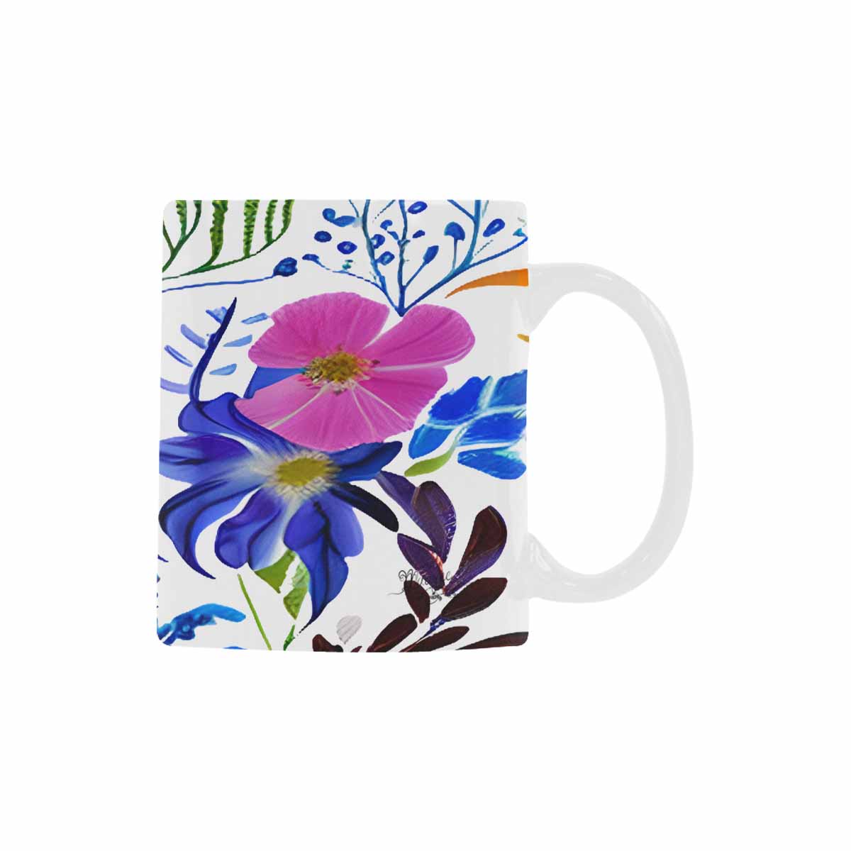 Quality Mug, coffee mug, tea cup, Bright florals, Set 1A, Design 23