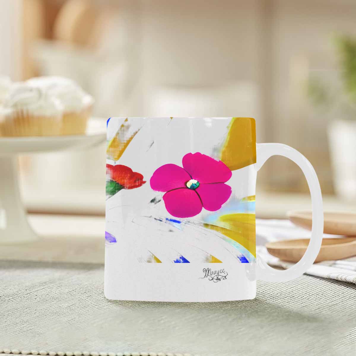 Quality Mug, coffee mug, tea cup, Bright florals, Set 1A, Design 73