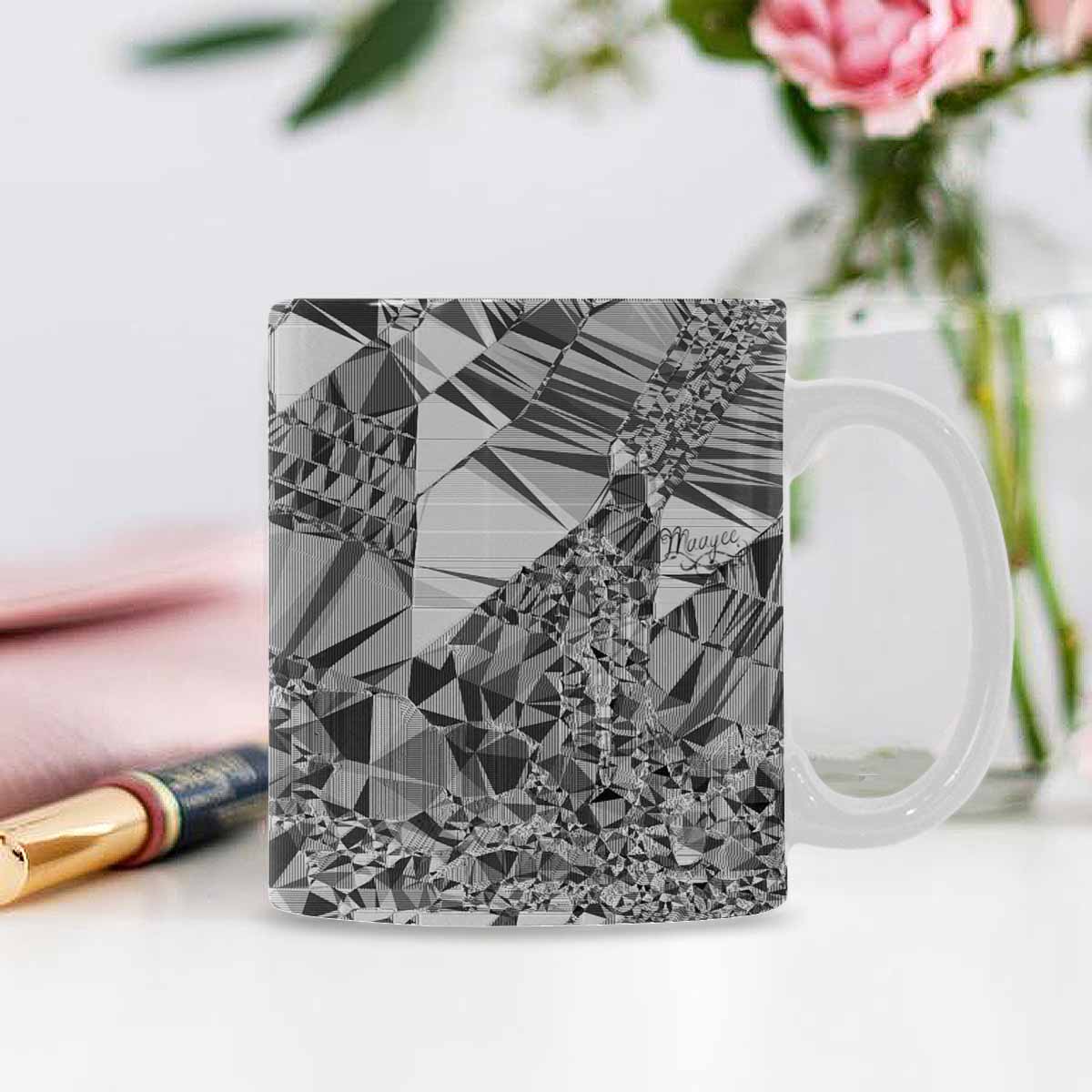 Quality Mug, coffee mug, tea cup, B & W Abstract, Set 1, design 168