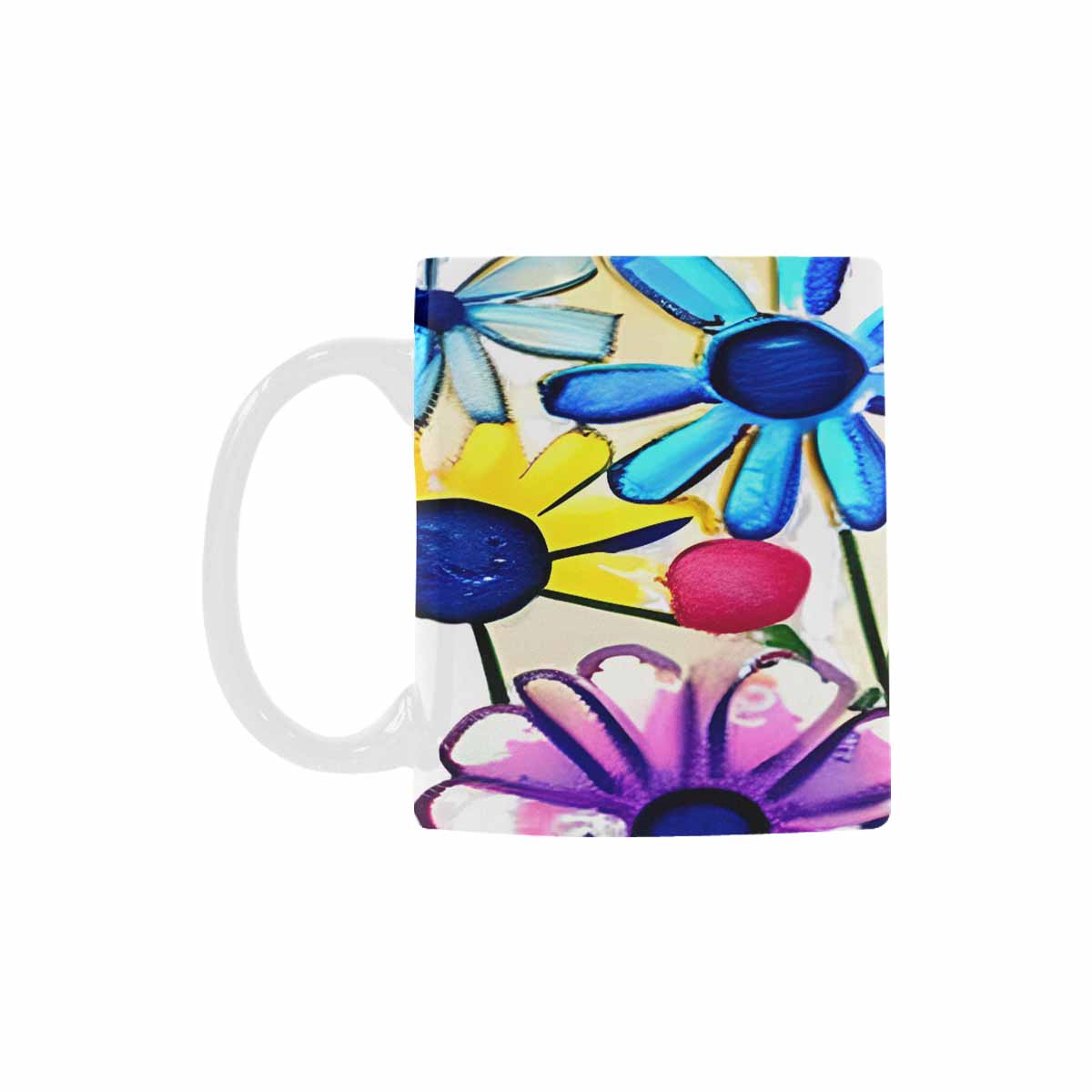 USA made Quality Mug, coffee mug, tea cup, Bright florals, Set 1A, Design 50