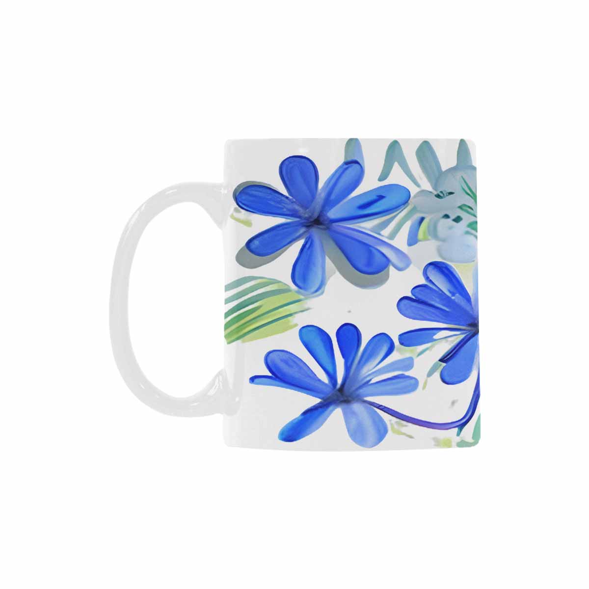 USA made Quality Mug, coffee mug, tea cup, Bright florals, Set 1A, Design 83