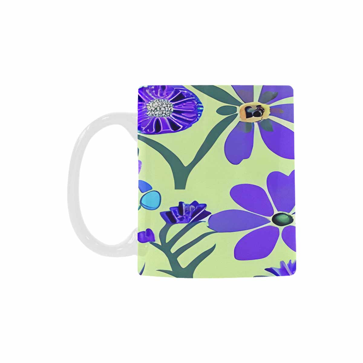 USA made Quality Mug, coffee mug, tea cup, Bright florals, Set 1, Design 118