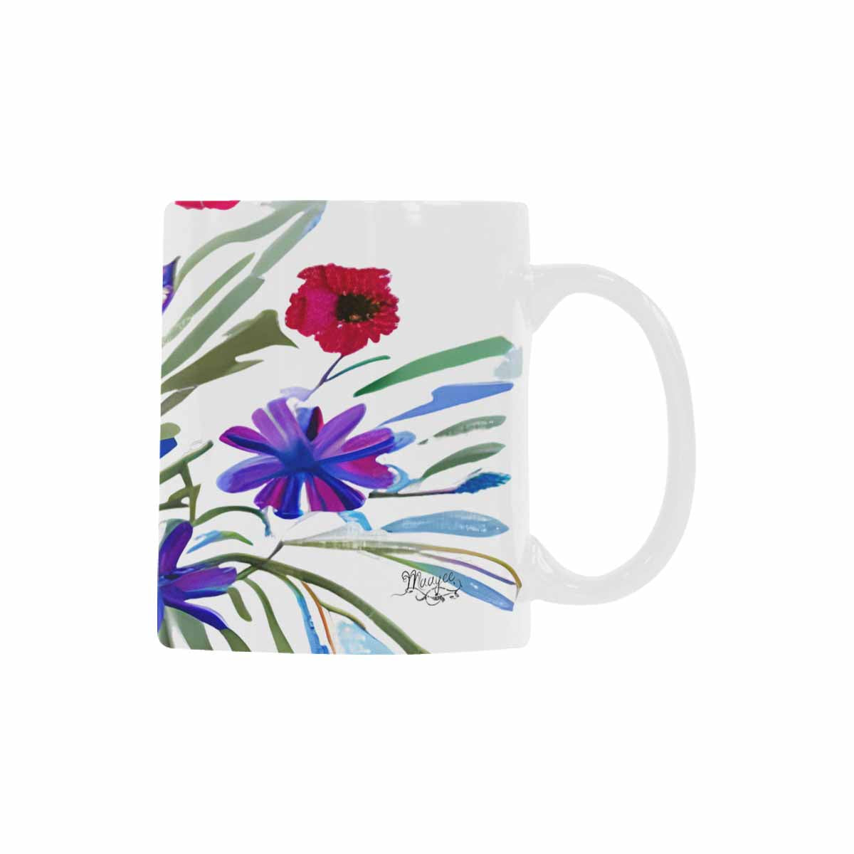 Quality Mug, coffee mug, tea cup, Bright florals, Set 1A, Design 108