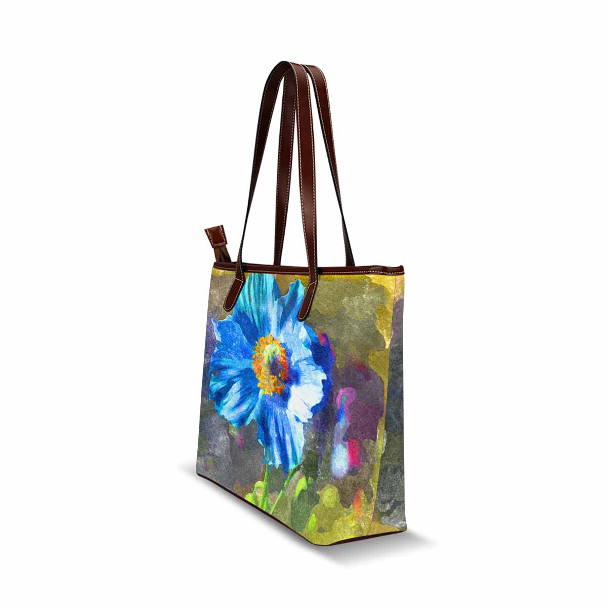 Classic Fabric handbag, watercolor floral, design 125