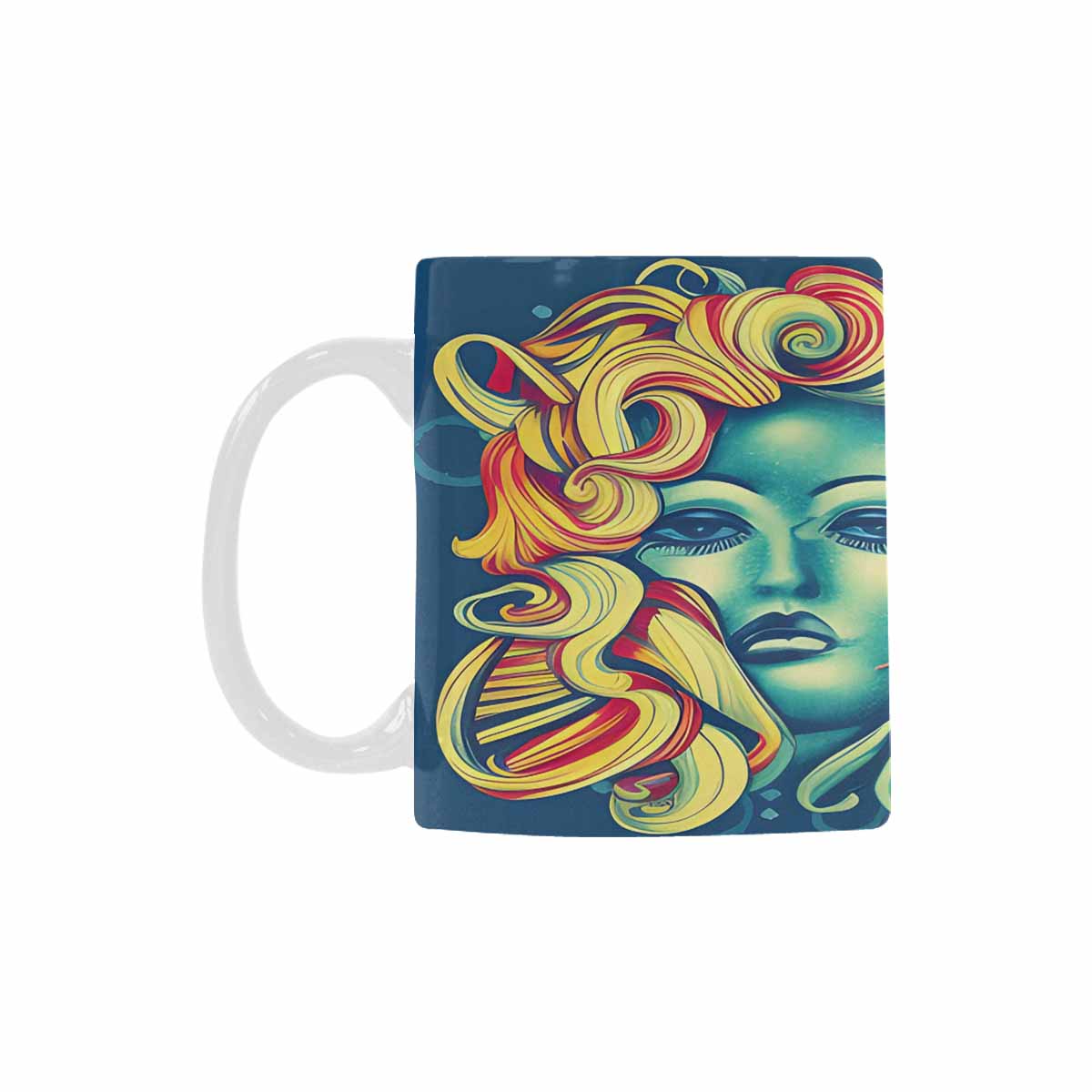 Coffee Mug, tea cup,caucasian Face, design 42