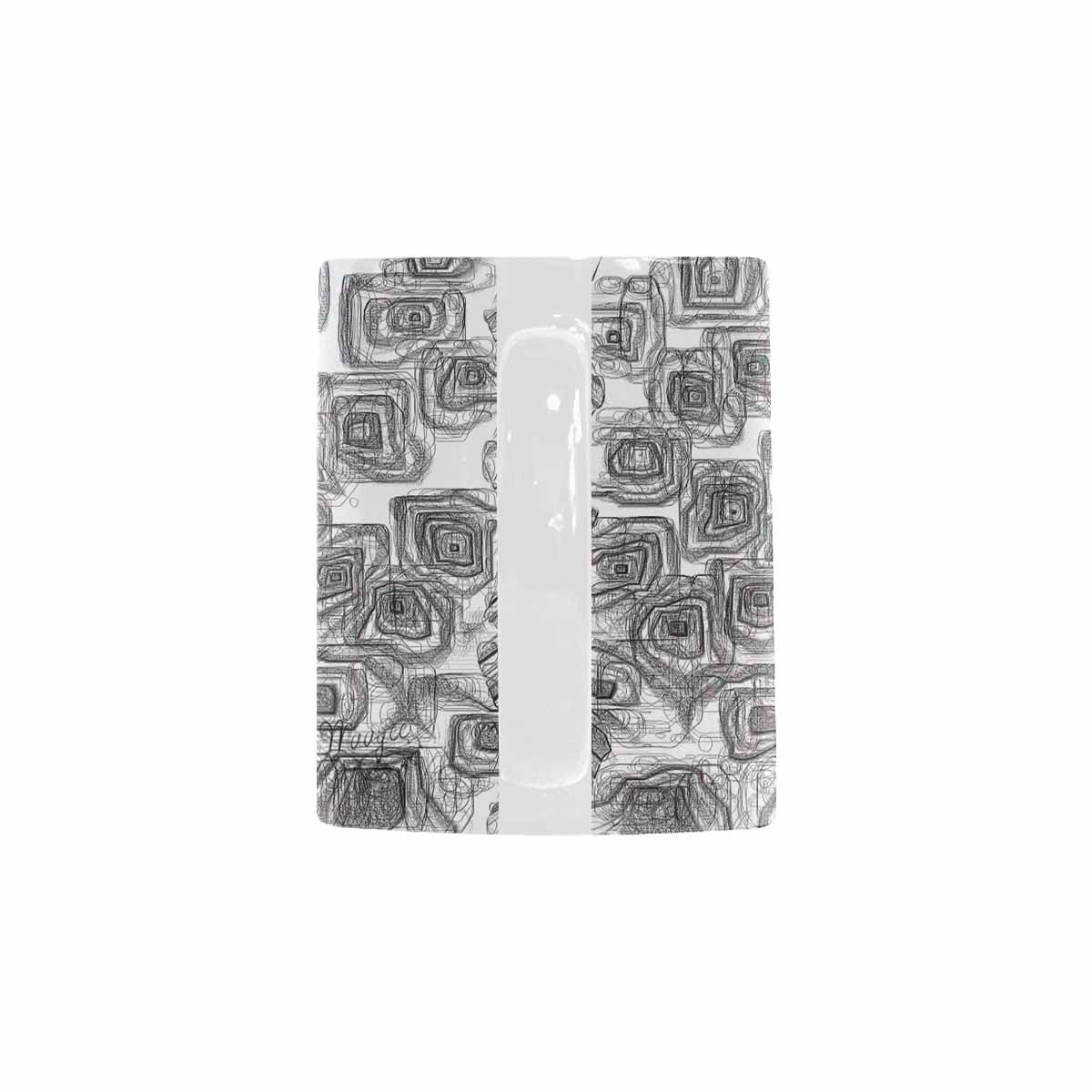 Quality Mug, coffee mug, tea cup, B & W Abstract, Set 1, design 66