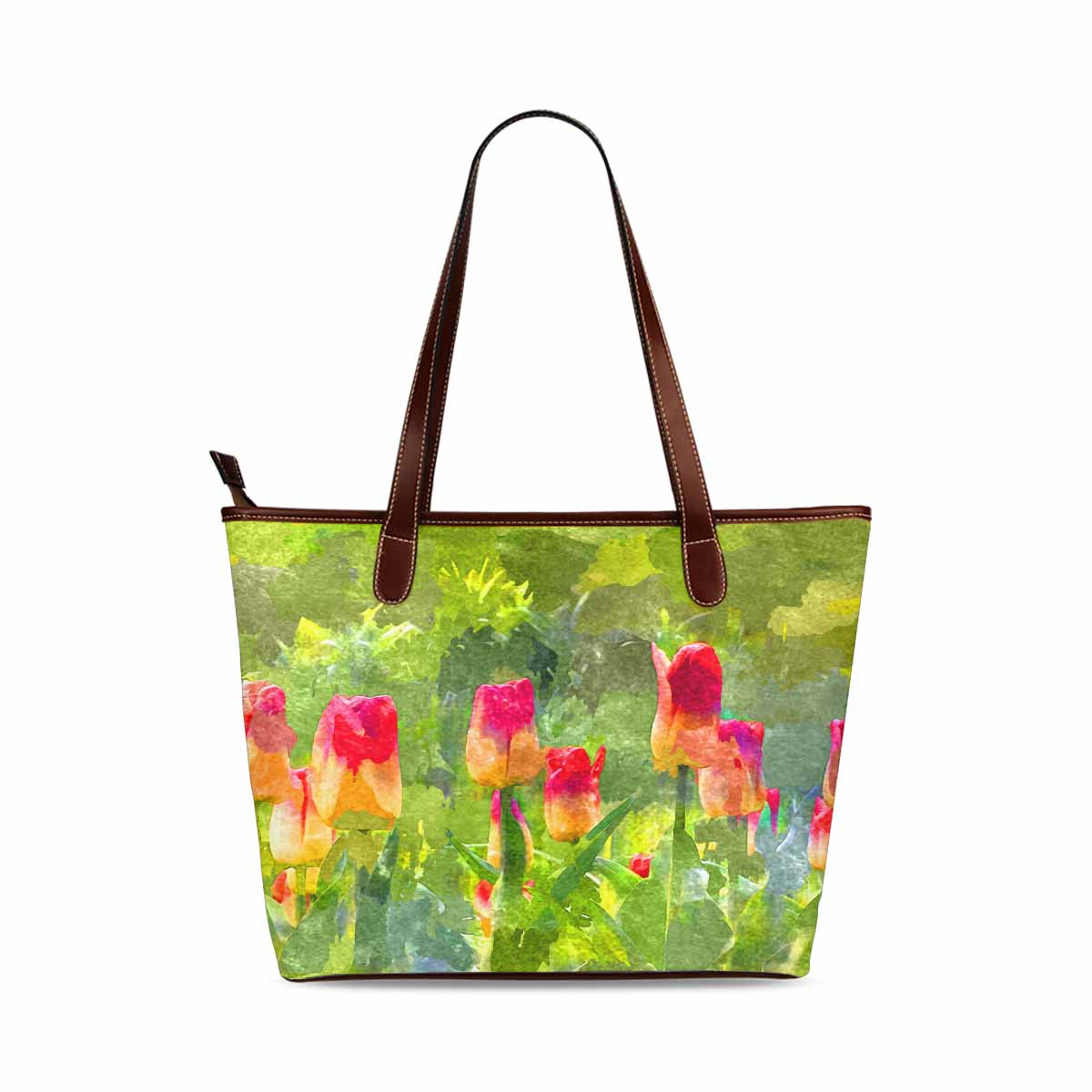 Classic Fabric handbag, watercolor floral, design 193