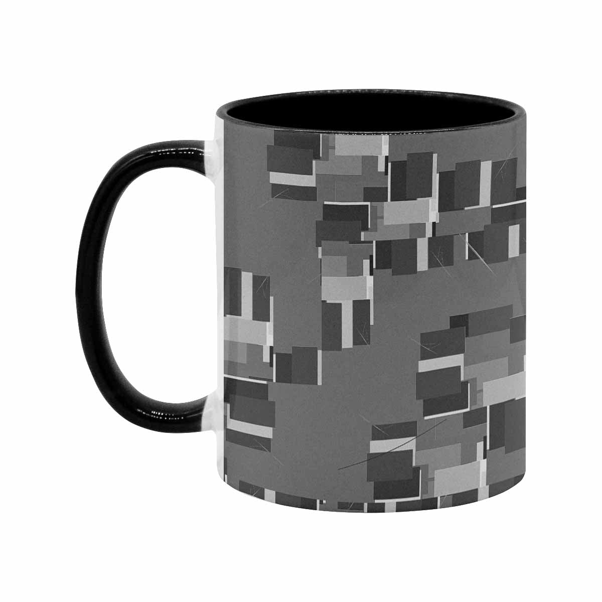 Coffee Mug, tea cup, black core, abstract, design 117