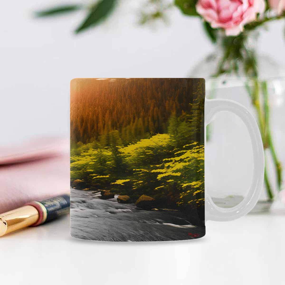 Rivers & Mountains Landscape mugs, set 1 design 15