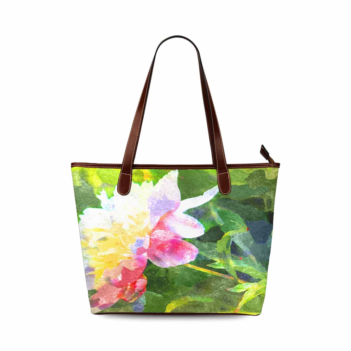 Classic Fabric handbag, watercolor floral, design 160