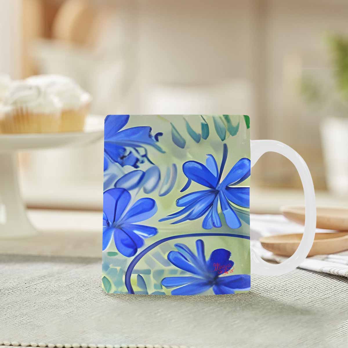 Quality Mug, coffee mug, tea cup, Bright florals, Set 1, Design 83