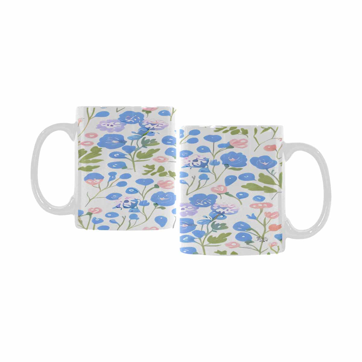 Quality Mug, coffee mug, tea cup, Bright florals, Set 2, design 8