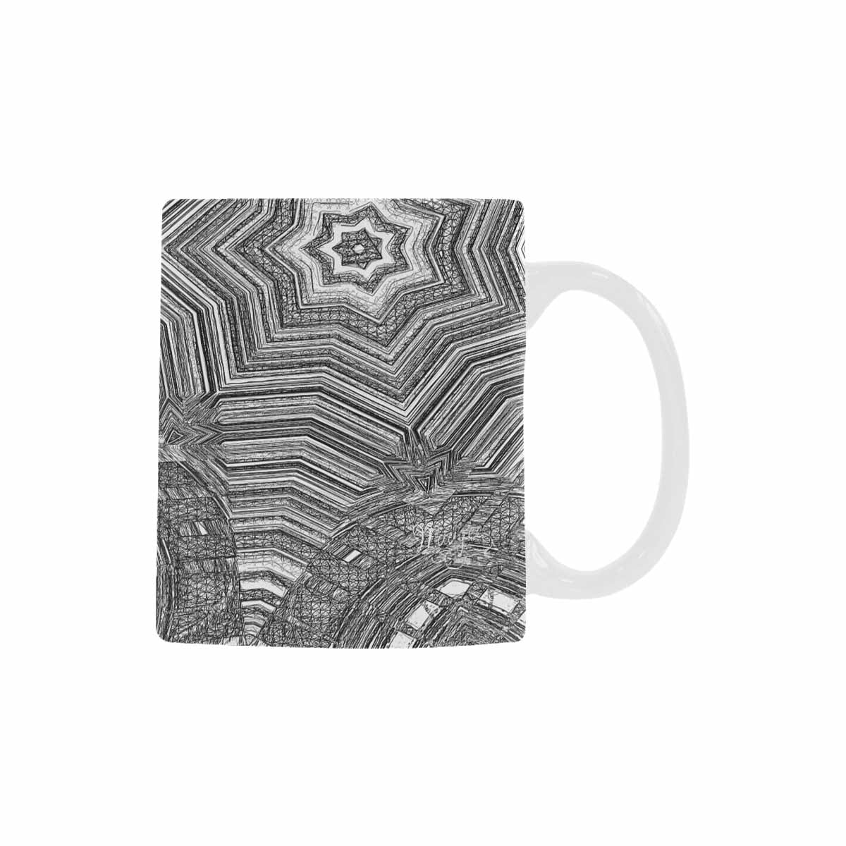 Quality Mug, coffee mug, tea cup, B & W Abstract, Set 1, design 82