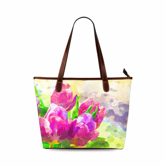 Classic Fabric handbag, watercolor floral, design 258