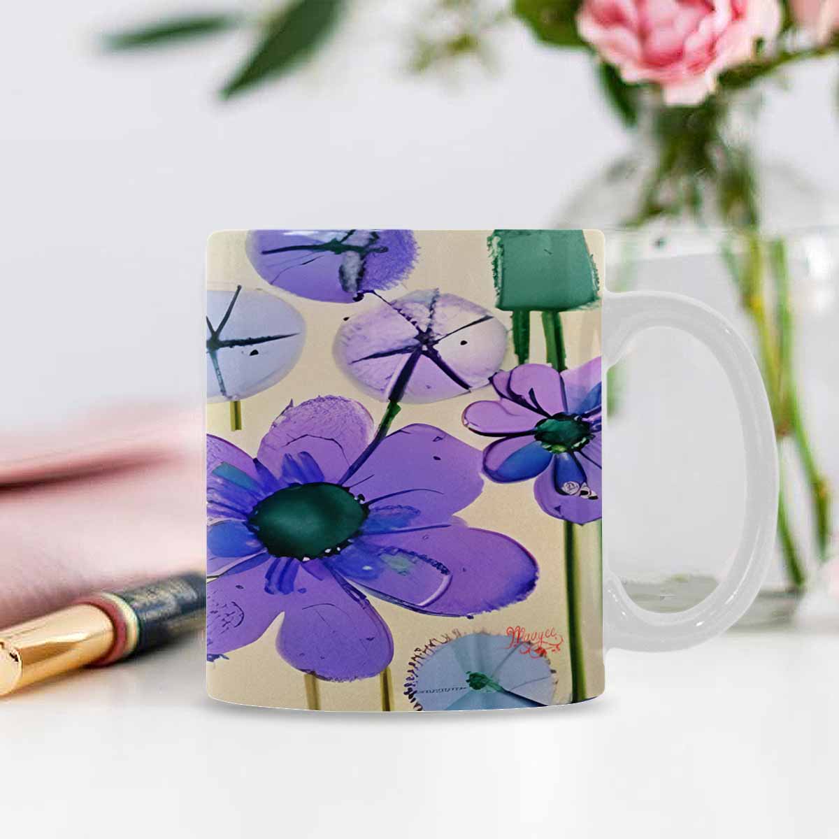 Quality Mug, coffee mug, tea cup, Bright florals, Set 1, Design 149