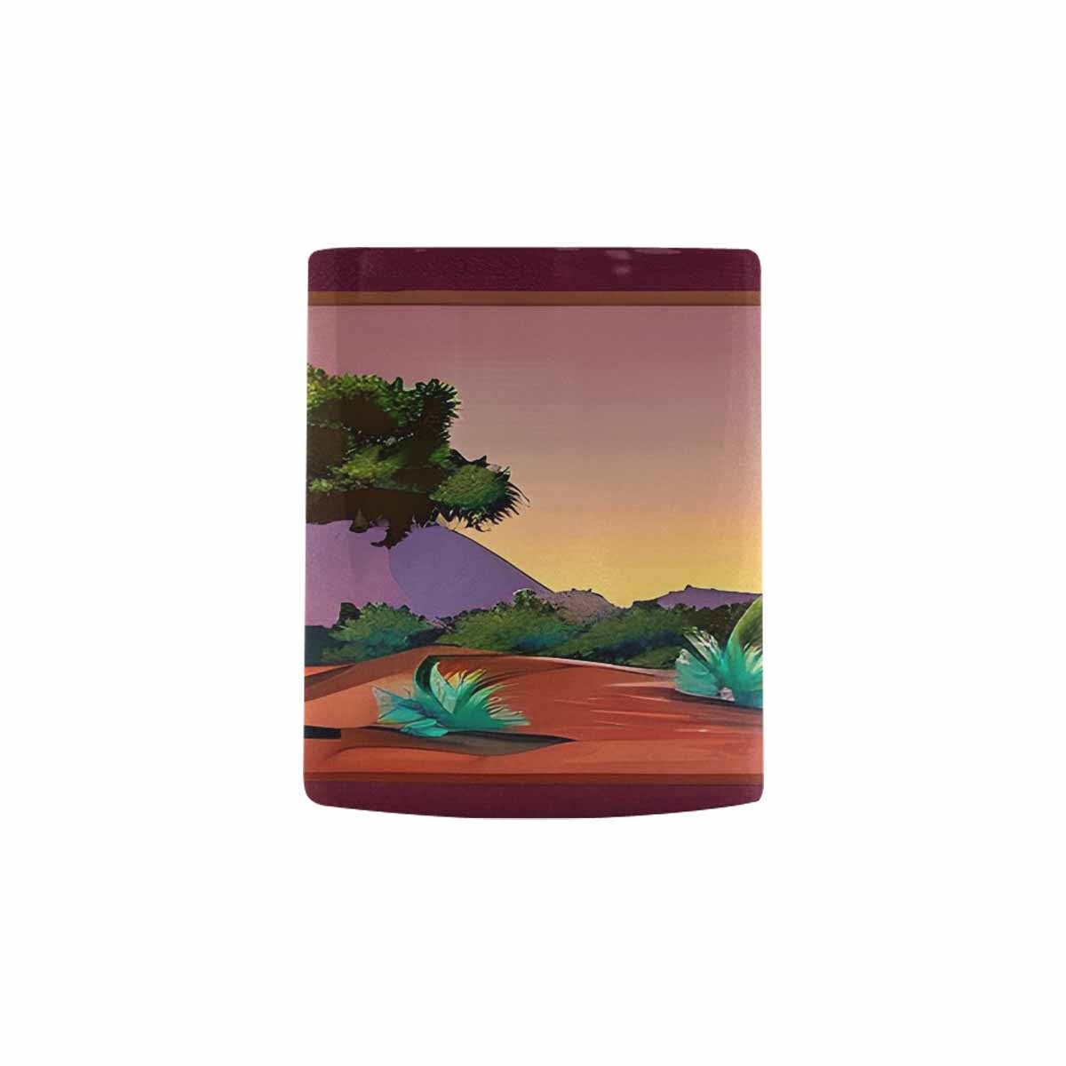 Coffee Mug, tea cup, desert scene, design 87