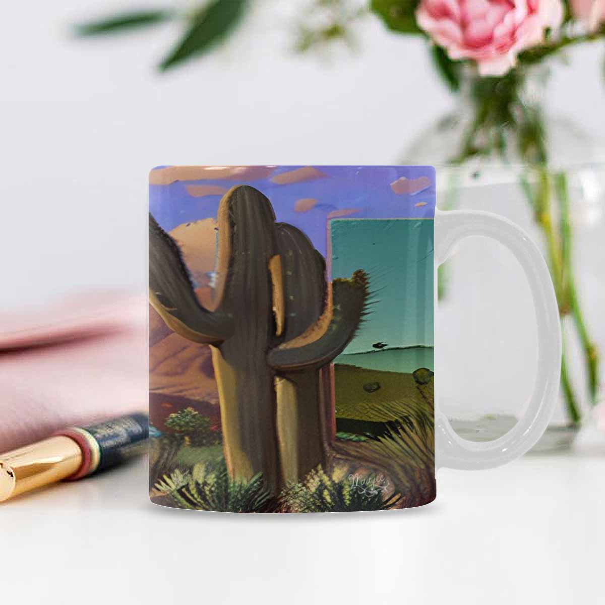 Coffee Mug, tea cup, desert scene, design 25