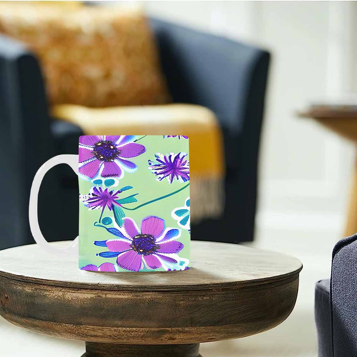 Quality Mug, coffee mug, tea cup, Bright florals, Set 1, Design 143