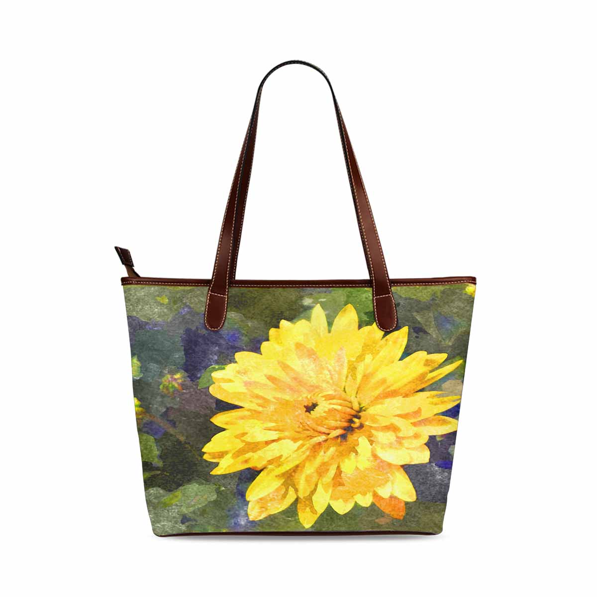 Classic Fabric handbag, watercolor floral, design 35