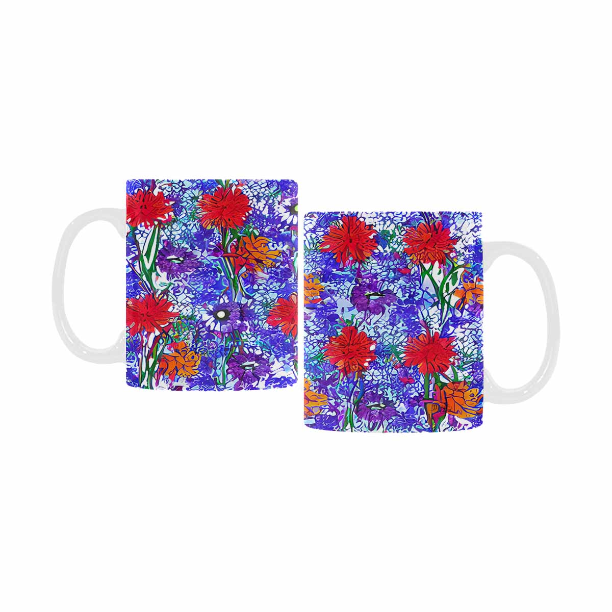 USA made, Quality Mug, coffee mug, tea cup, Set 1A, Mixed Floral design 26