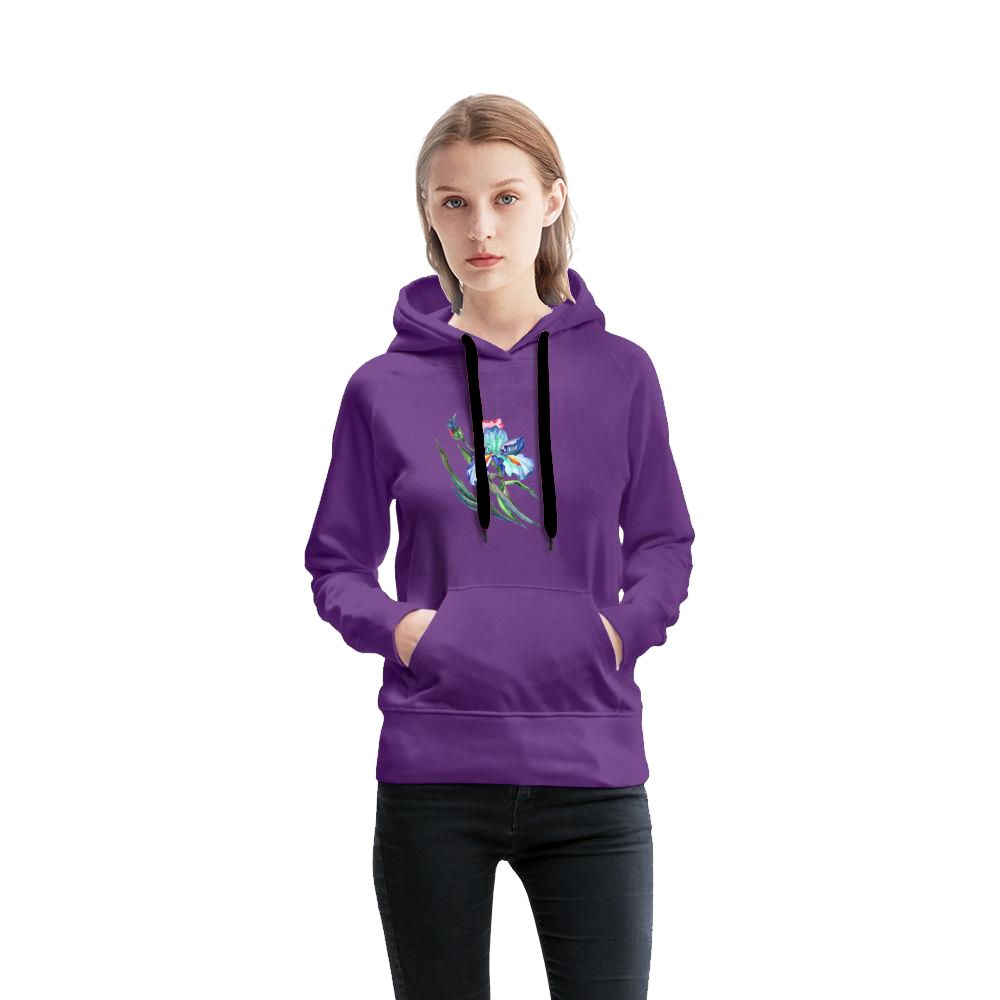 Women's Hoodie iris floral print