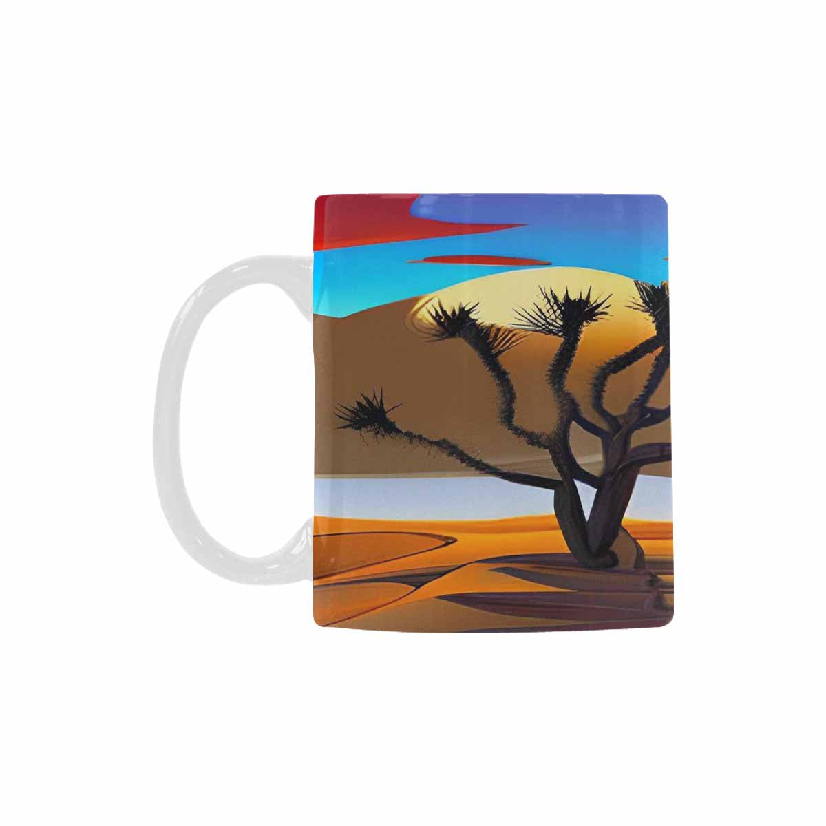 Coffee Mug, tea cup, desert scene, design 86