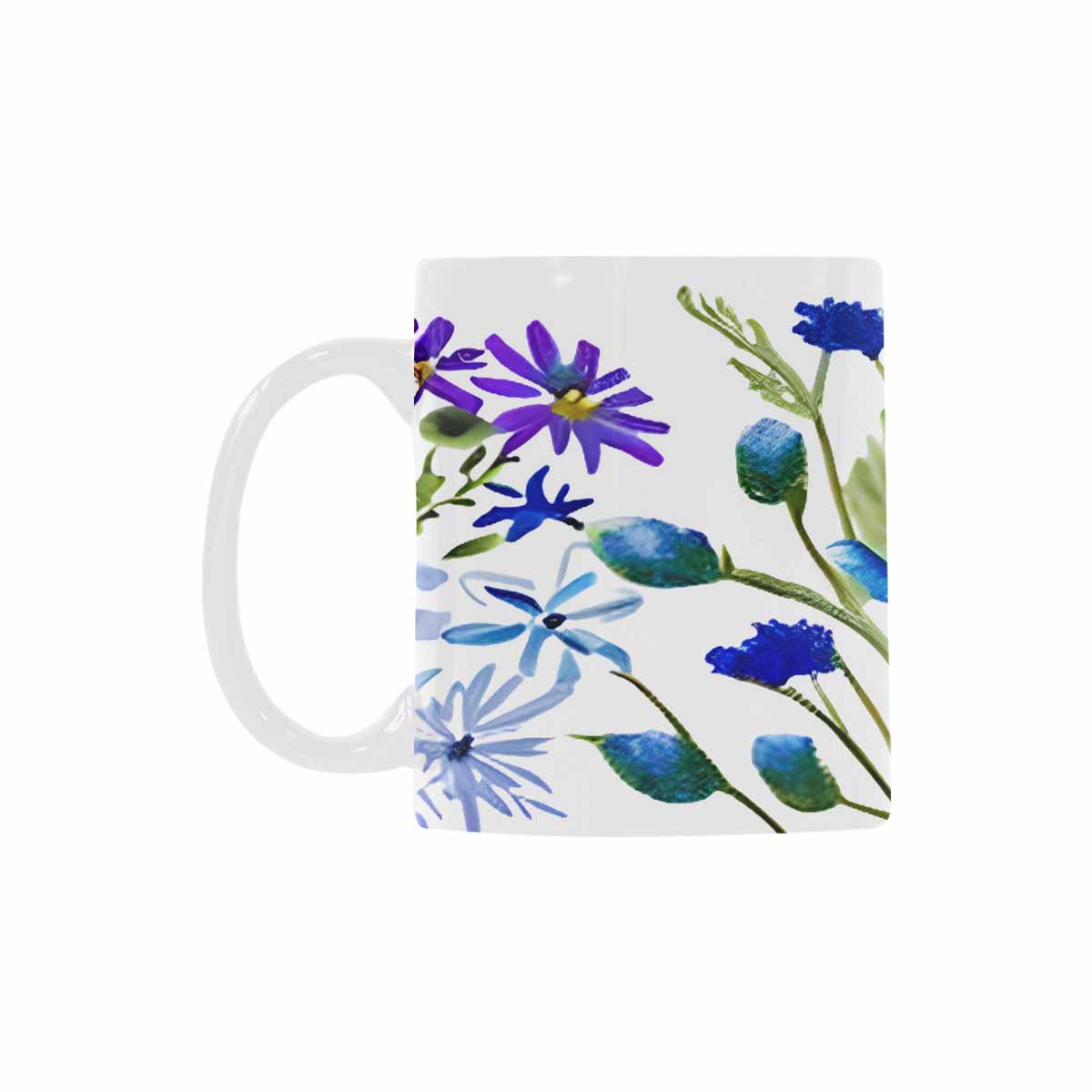 USA made Quality Mug, coffee mug, tea cup, Bright florals, Set 1A, Design 6