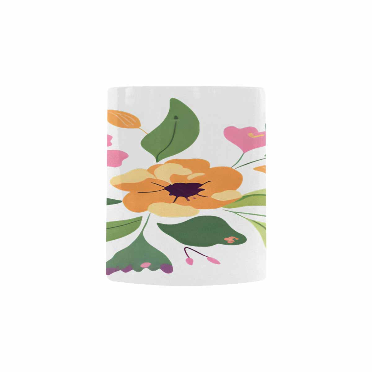 USA made Quality Mug, coffee mug, tea cup, Bright florals, Set 2, design 59