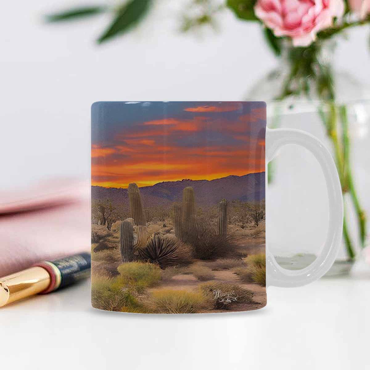 Coffee Mug, tea cup, desert scene, design 78