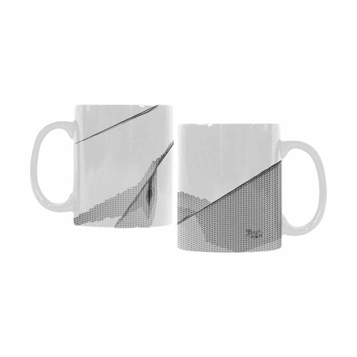 Quality Mug, coffee mug, tea cup, B & W Abstract, Set 1, design 90