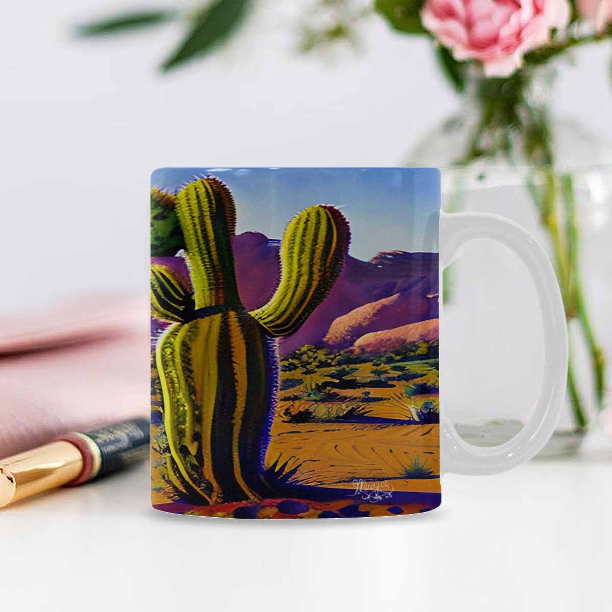 Coffee Mug, tea cup, desert scene, design 21