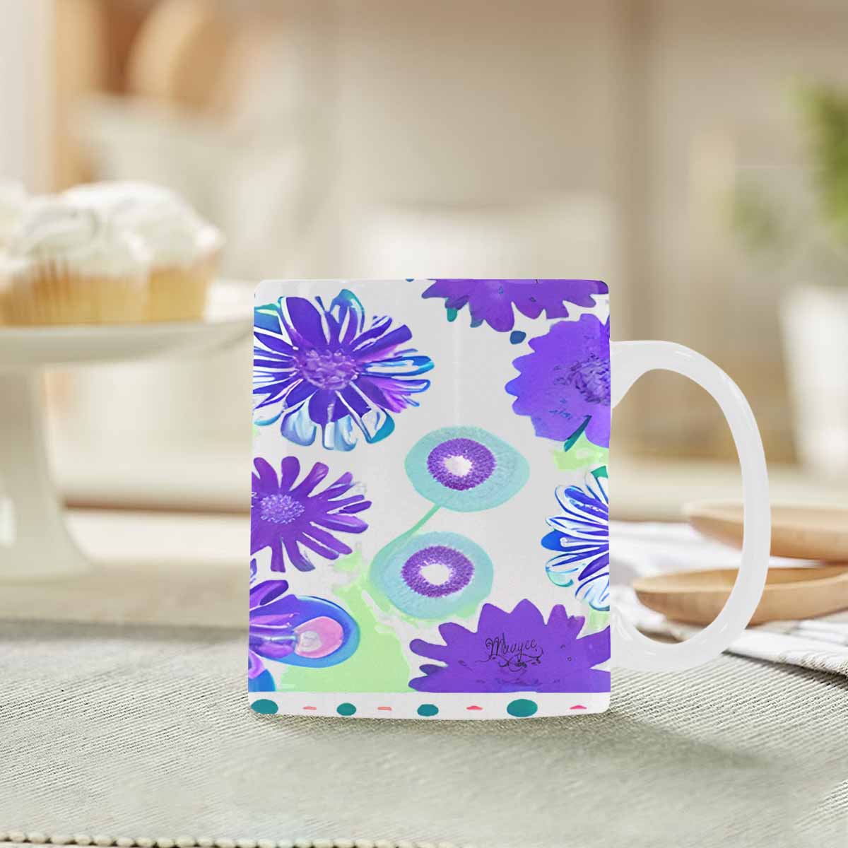 Quality Mug, coffee mug, tea cup, Bright florals, Set 1A, Design 152