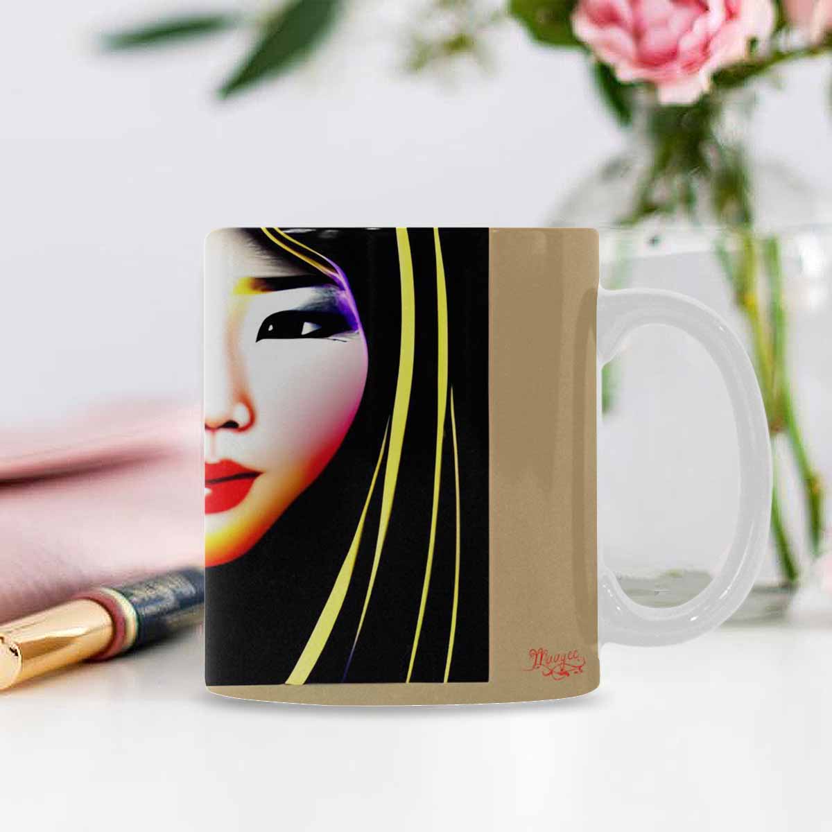 Quality Mug, coffee mug, tea cup, Asian Faces, Design 9