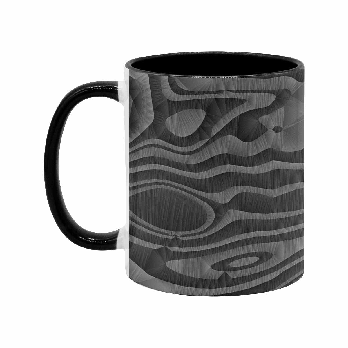 Coffee Mug, tea cup, black core, abstract, design 87