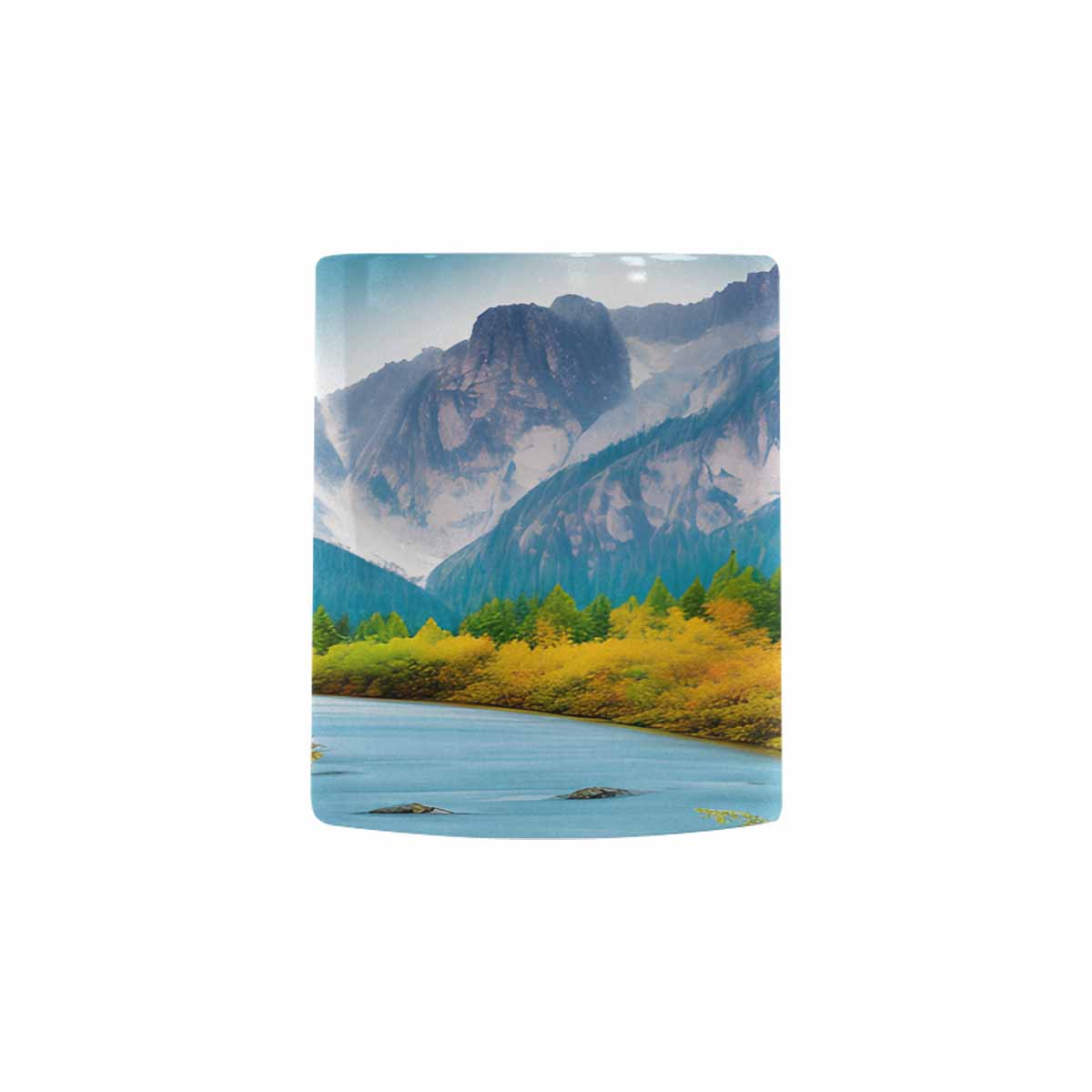 Rivers & Mountains Landscape mugs, set 1 design 22