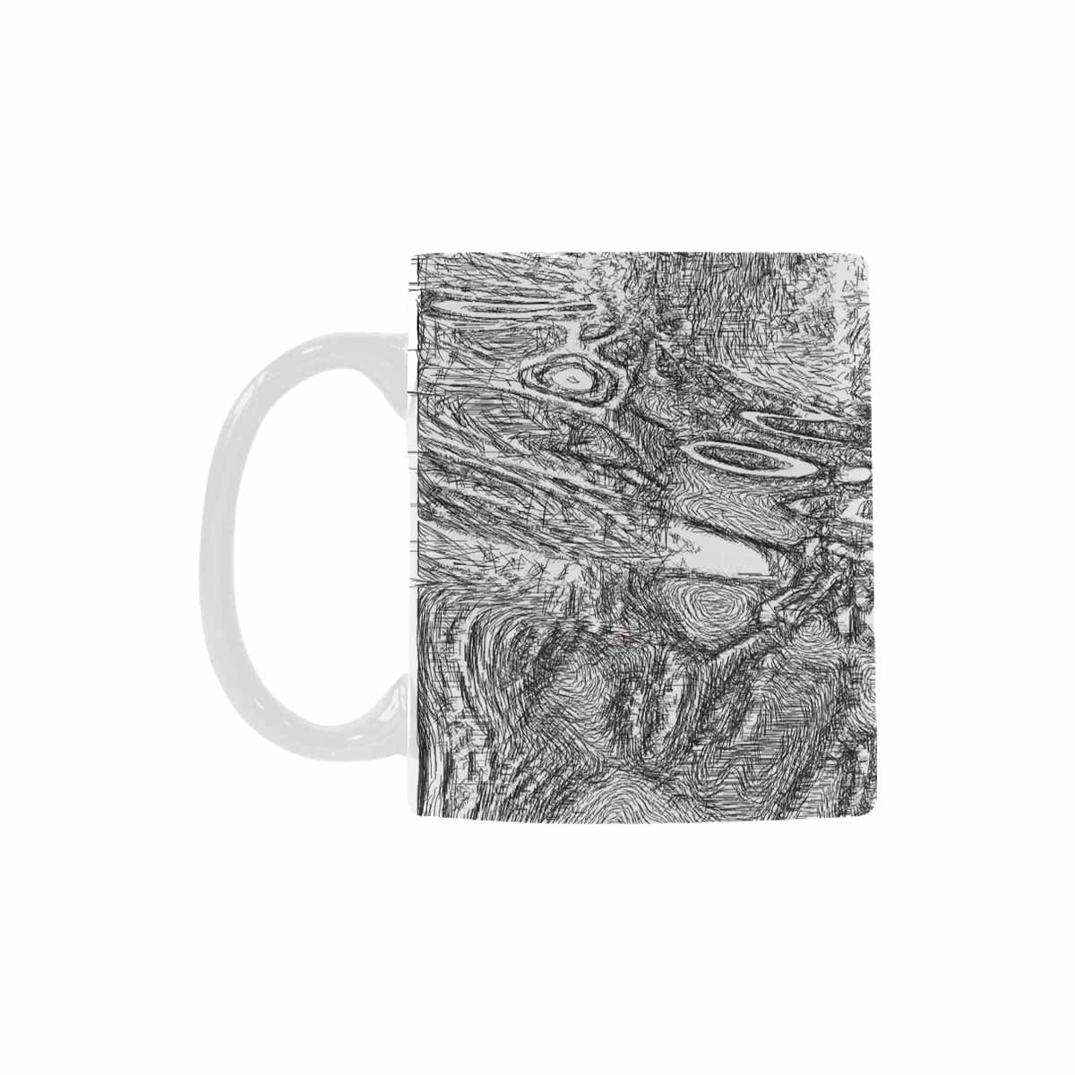 Quality Mug, coffee mug, tea cup, B & W Abstract, Set 1, design 157