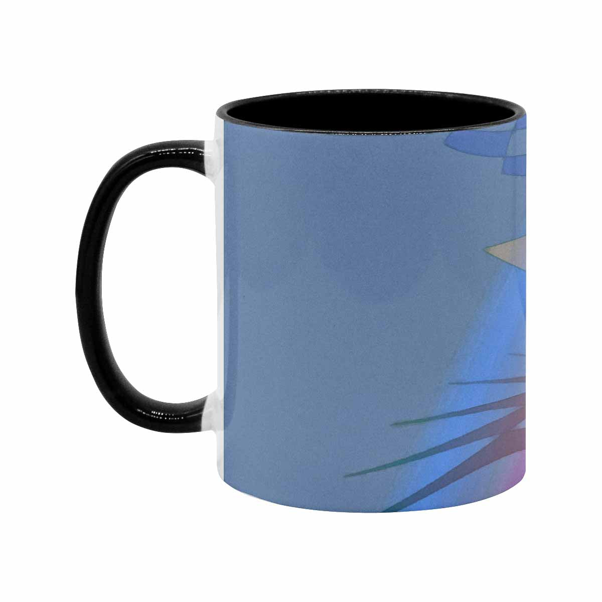 Coffee Mug, tea cup, black core, abstract, design 35