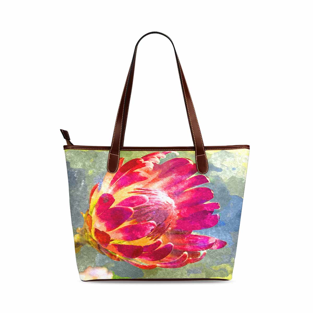 Classic Fabric handbag, watercolor floral, design 207