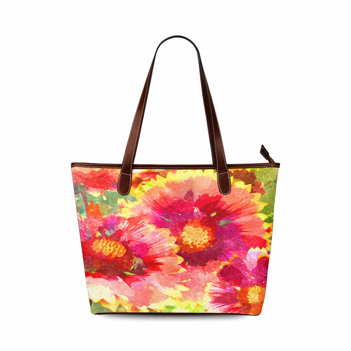 Classic Fabric handbag, watercolor floral, design 112