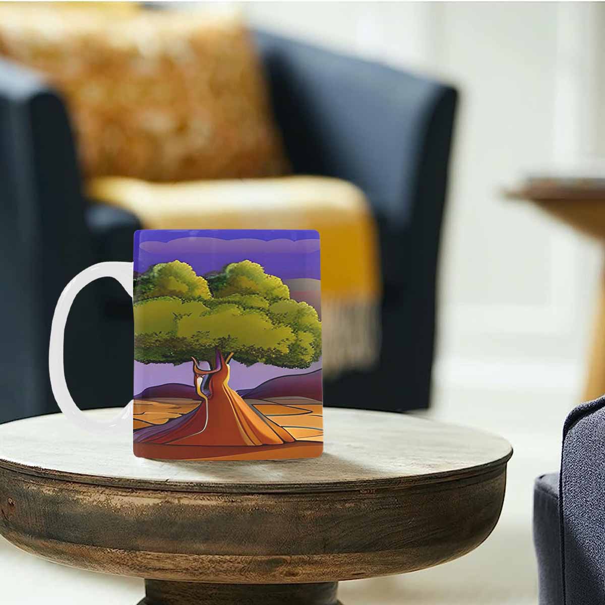 Coffee Mug, tea cup, desert scene, design 32